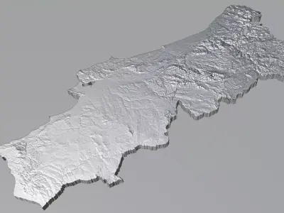 Portugal Terrain Country 3D model