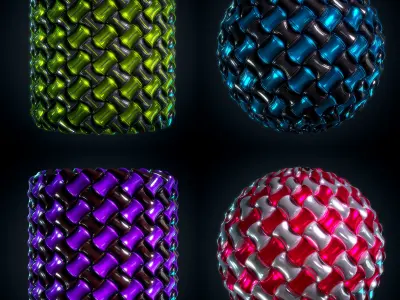 Hard Surface material - VOL 03 - Maps - SBsar -sci-fi Pattern Texture