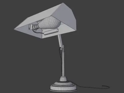 Vintage American Desk Lamp Low-poly 3D model