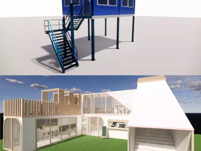 Container coffee shop-17 3D model