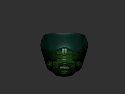 helmet high poly sculpt 3d printable  3D model 90