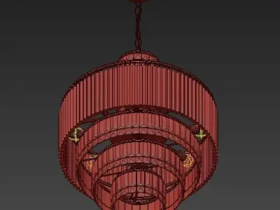 Rossborough 8 Light Crystal Chandelier 3D model