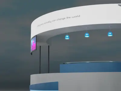  Coffee Bar Counter 3D model