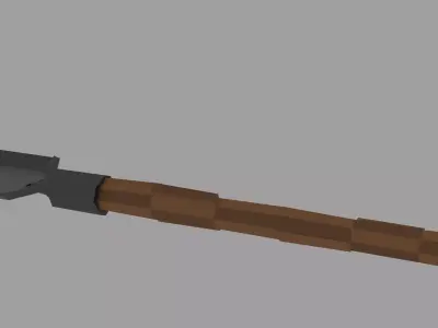 Low-Poly Stylized Shovel Game Ready Low-poly 3D model