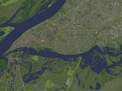 Samara Russia - city and urban 3D model