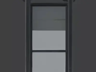 Weathered Transit Waiting Shelter 3D Model Low-poly 3D model