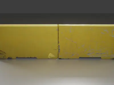 low-poly barrier barricade Low-poly 3D model
