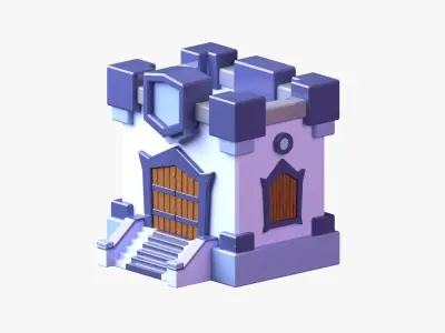 Royal Castle 3D Illustration 3D model