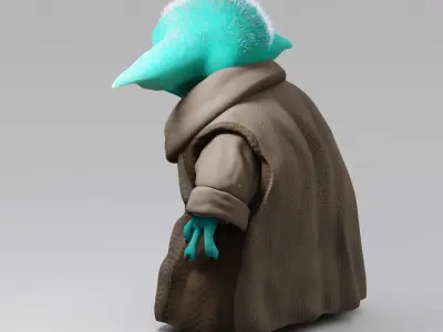 BABY YODA RIGGED CHARACTER 3D model