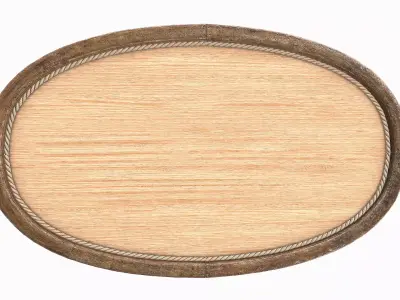 Wall signboard B Low-poly 3D model