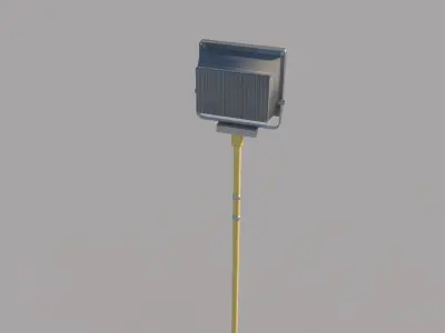 Portable Halogen Work Light Low-poly 3D model