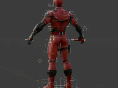 Daredevil 3D Model Born Again Fully Rigged Blender OBJ FBX Low-poly 3D model