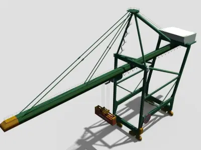 Container Crane Low-poly 3D model