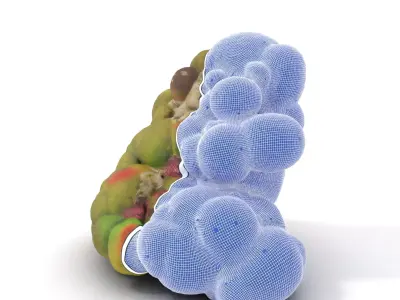 Textured Moss Cushion model pack Low-poly 3D model