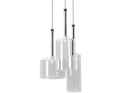 Crystal Bottle-Shaped Pendant Light Free 3D model