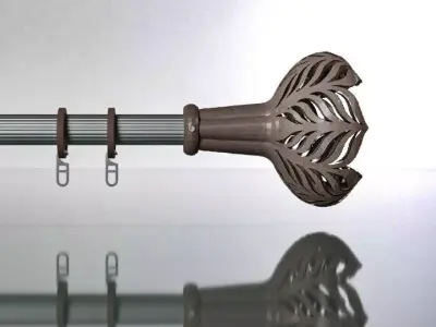 Finial for curtain rods 3D model