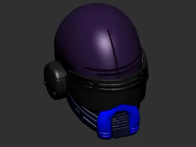 helmet high poly sculpt 3d printable  3D model