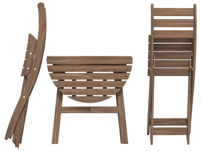 ASKHOLMEN ASKHOLMEN Table wall fixture 2 warehouse chairs st 3D model