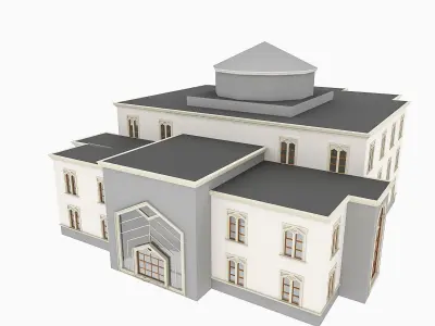 Modern Place Of Worship Low-poly 3D model