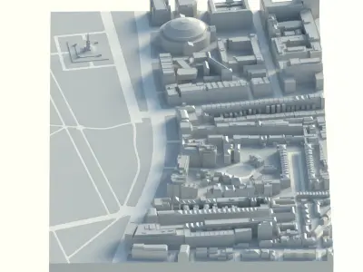 London City Hyde Park Low-poly 3D model