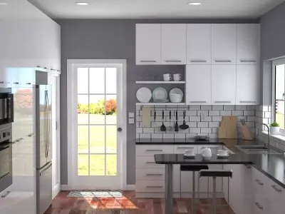 Kitchen Interior 03 3D model