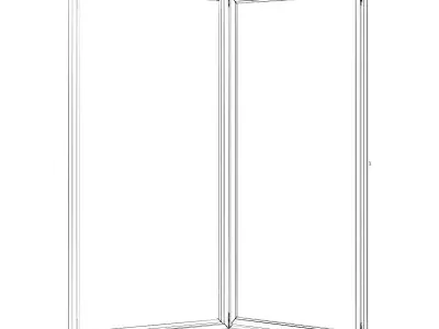 Metal Window 1140mm x 2100mm 3D model