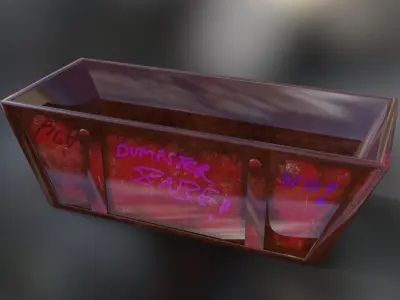 dumpster model Low-poly 3D model