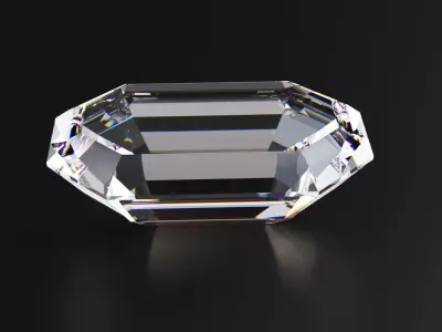 Emerald diamond 3D model