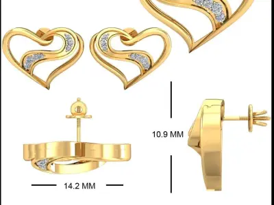 EARRING 3D print model 45
