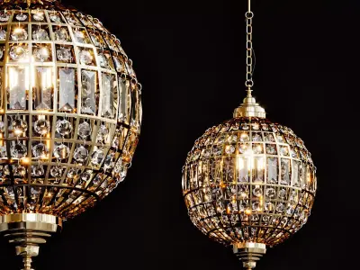 ZENZA Filisky Bol Silver Pendant Light 3D model
