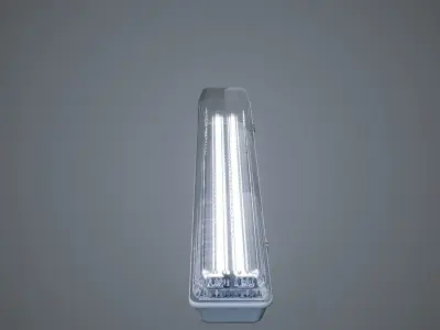 Fluorescent Light Strip Low-poly 3D model
