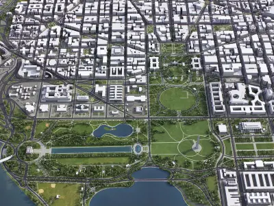 Washington Low-poly 3D model