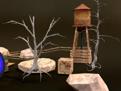 WarZone Environment Bundle Low-poly 3D model