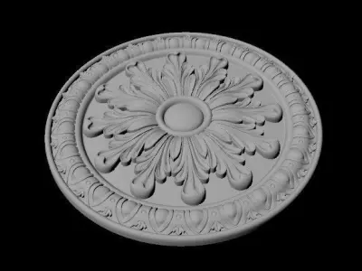 rosette decorative medallion 3D model 6