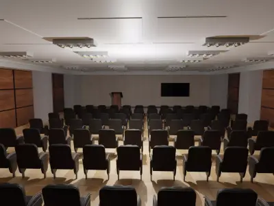  Briefing Press Room Low-poly 3D model