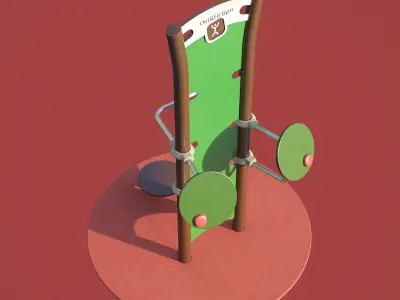 kids playground OUT and FIT TRAINING JFI-0908 3D model