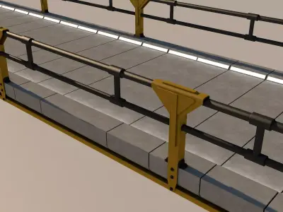 Sci Fi Bridge 3D model get