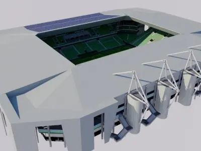 Stade Geoffroy-Guichard - Saint Etienne Low-poly 3D model
