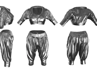Shiny RnB Outfit Low-poly 3D model