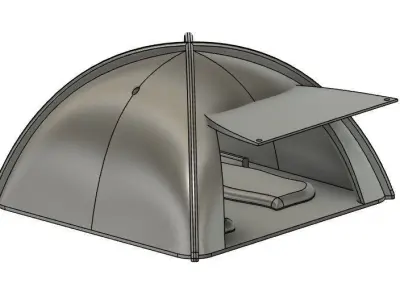 Camping Tents - H0 Scale 3D print model