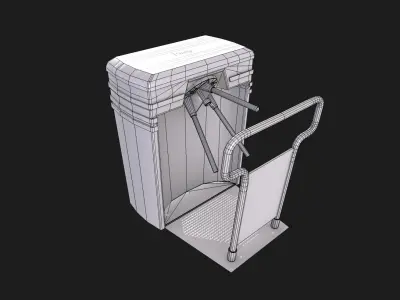 Stlized Perey Turnstile Low poly1024 texture pack Low-poly 3D model