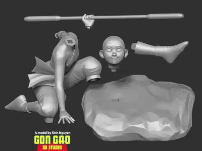 Aang - Avatar Fanart 3D print model