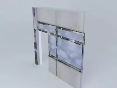 Office Doorway with Window 3D model