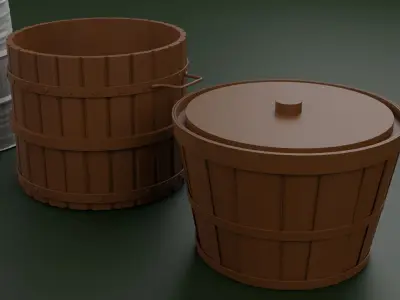 3D Models of a Variety of Barrels Free 3D model
