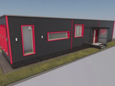office container building model 3D model