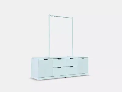 NORDLI Chest of 6 drawers 11 Low-poly 3D model