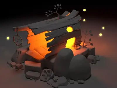 Shaman house 3D model