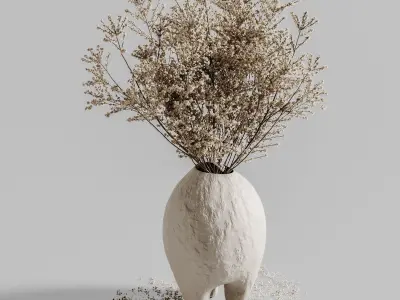 plants bouquet vase 49 3D model