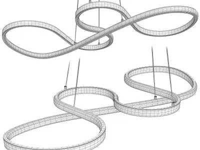 Modern Simplicity LED Pendant  Low-poly 3D model