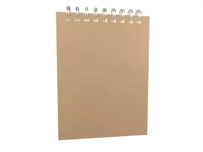 Notebook Pad With Spiral v2 001 Low-poly 3D model